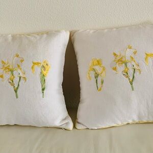 Yves Delorme embroidered pillow cases